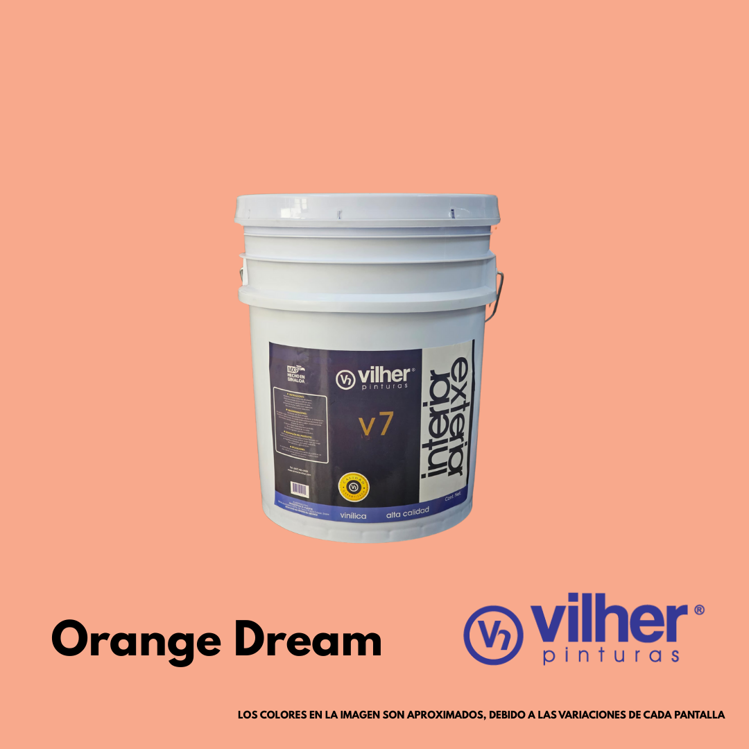 Pintura Vilher V7 Vinílica Acrílica 19 Litros 7 Años Interior y Exterior
