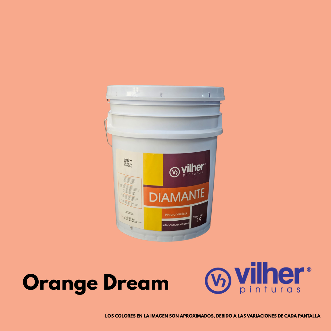 Pintura Vilher Vinílica Acrílica Diamante 19 Litros 3 Años Interior y Exterior