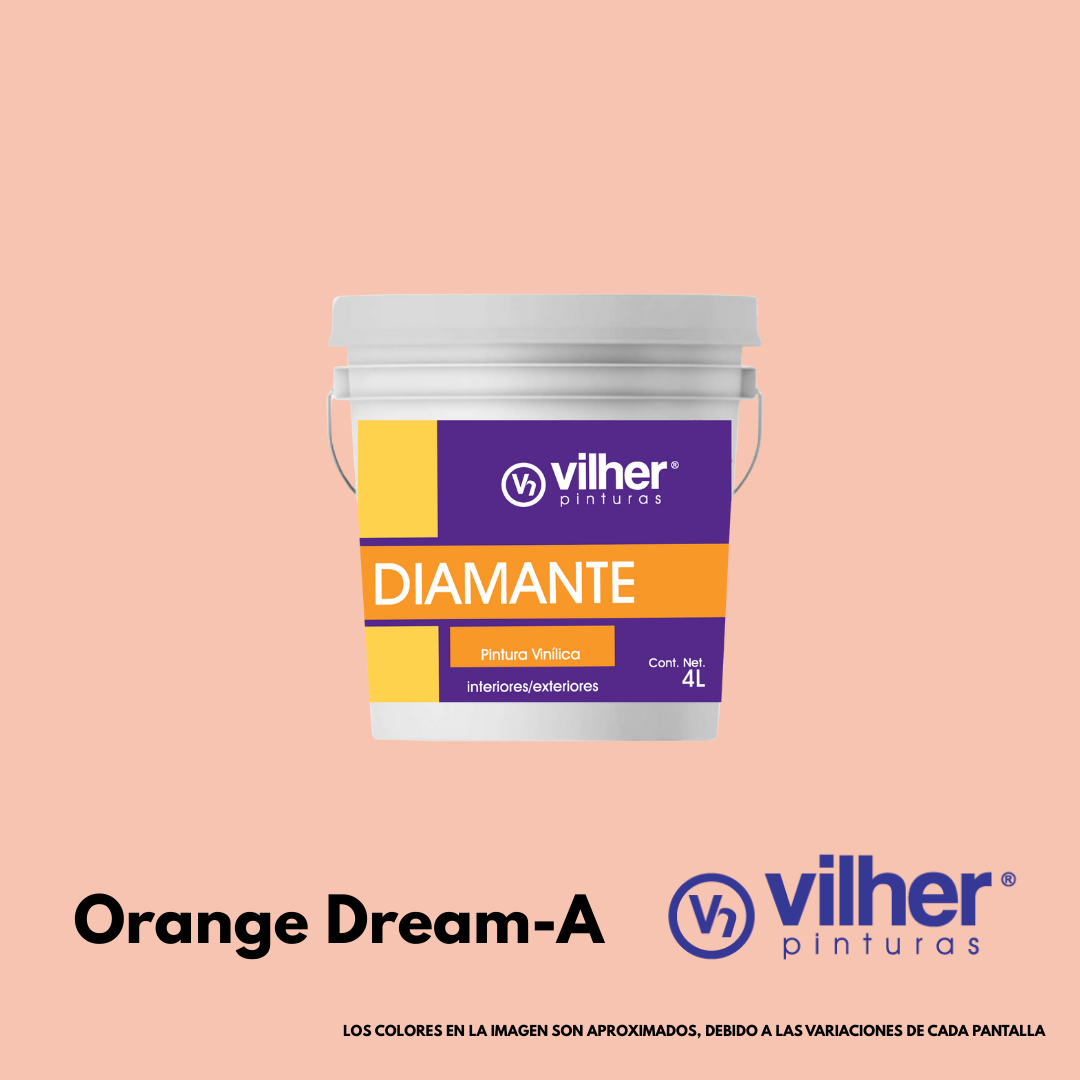 Pintura Vilher Vinílica Acrílica Diamante 4 Litros 3 Años Interior y Exterior