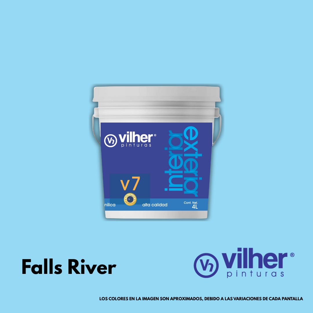Pintura Vilher V7 Vinílica Acrílica 4 Litros 7 Años Interior y Exterior