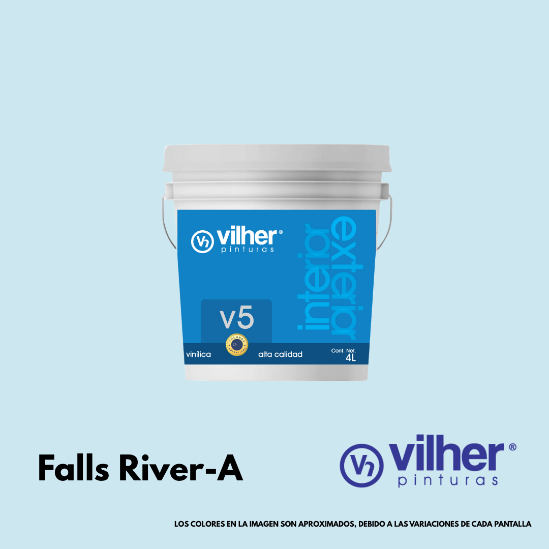 Pintura Vilher V5 Vinílica Acrílica 4 Litros 5 Años Interior y Exterior
