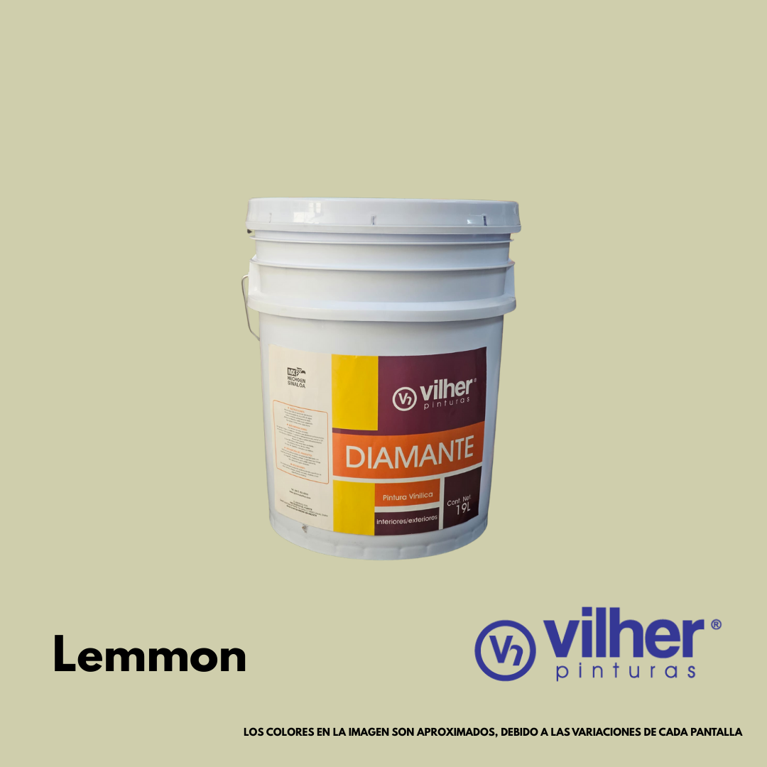 Pintura Vilher Vinílica Acrílica Diamante 19 Litros 3 Años Interior y Exterior