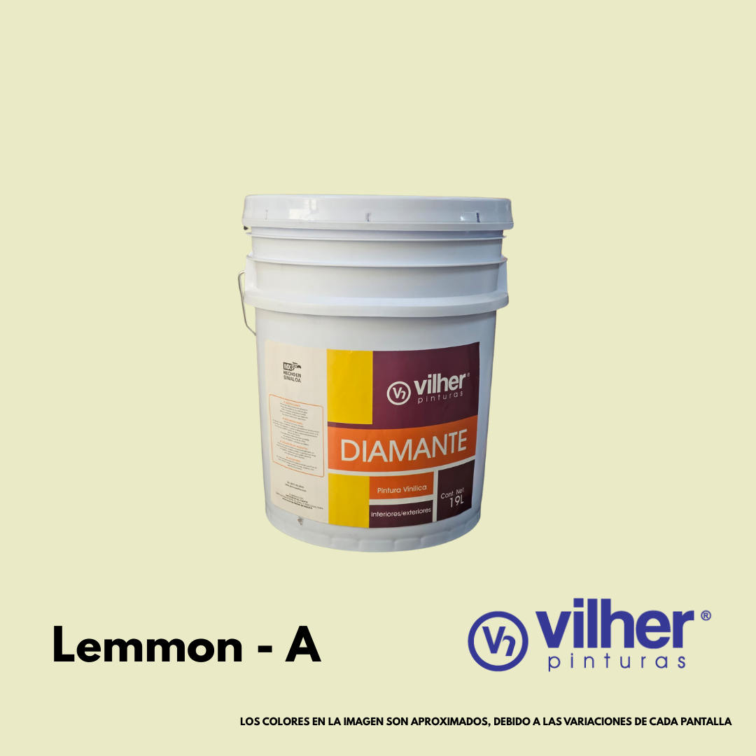 Pintura Vilher Vinílica Acrílica Diamante 19 Litros 3 Años Interior y Exterior