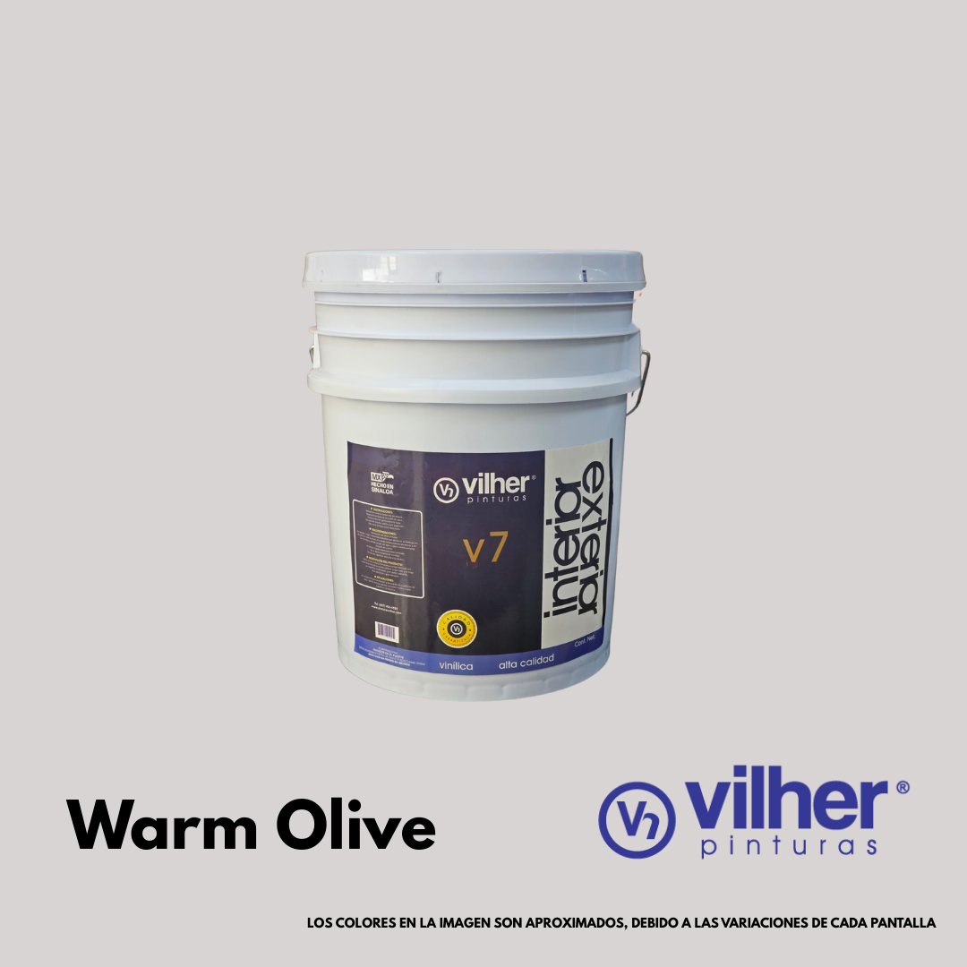 Pintura Vilher V7 Vinílica Acrílica 19 Litros 7 Años Interior y Exterior
