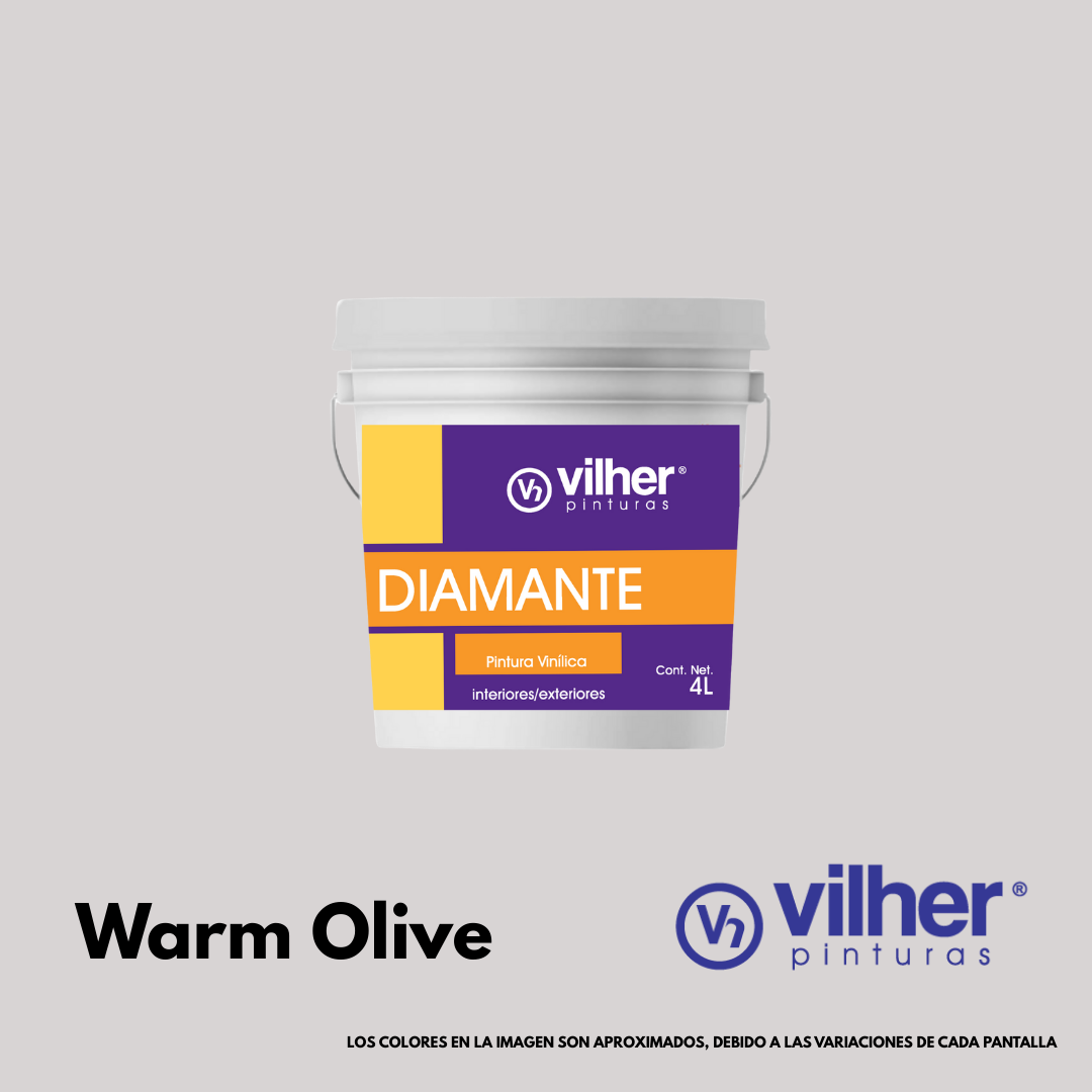 Pintura Vilher Vinílica Acrílica Diamante 4 Litros 3 Años Interior y Exterior
