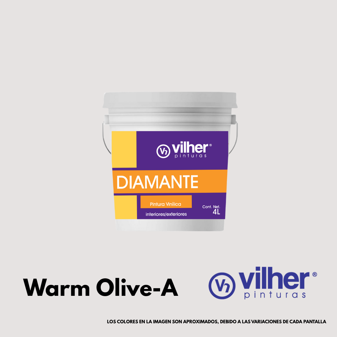 Pintura Vilher Vinílica Acrílica Diamante 4 Litros 3 Años Interior y Exterior