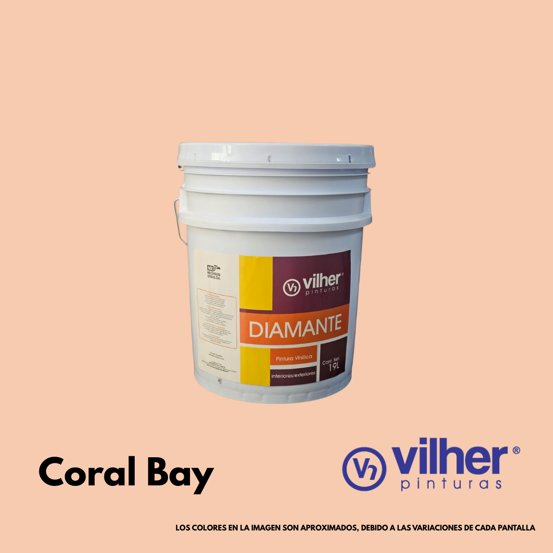 Pintura Vilher Vinílica Acrílica Diamante 19 Litros 3 Años Interior y Exterior