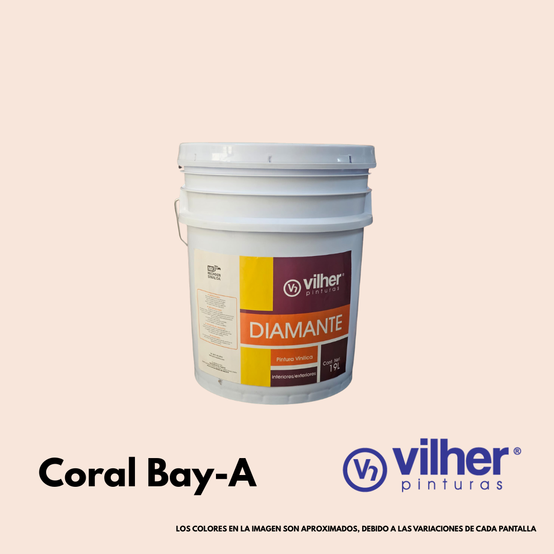 Pintura Vilher Vinílica Acrílica Diamante 19 Litros 3 Años Interior y Exterior