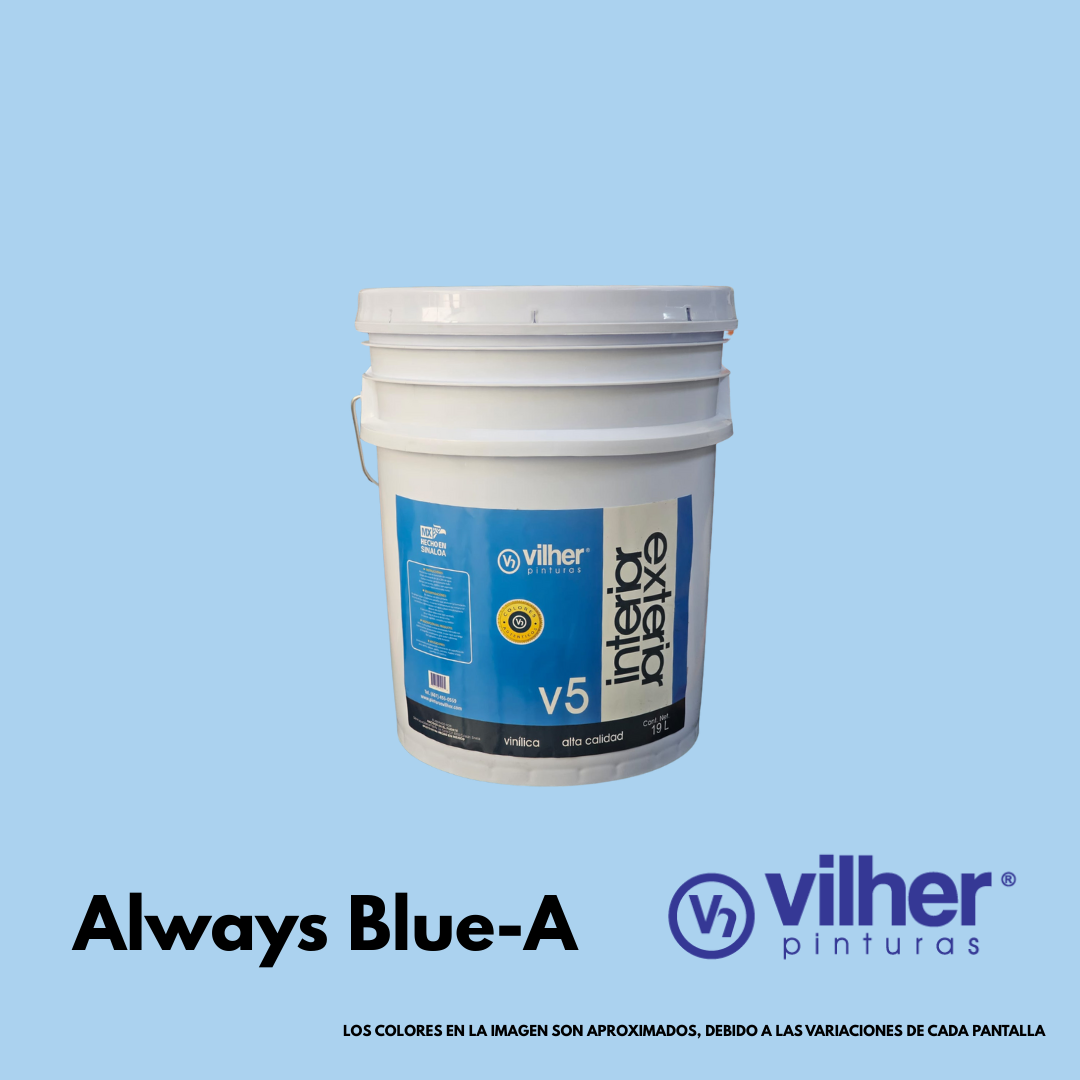Pintura Vilher V5 Vinílica Acrílica 19 Litros 5 Años Interior y Exterior