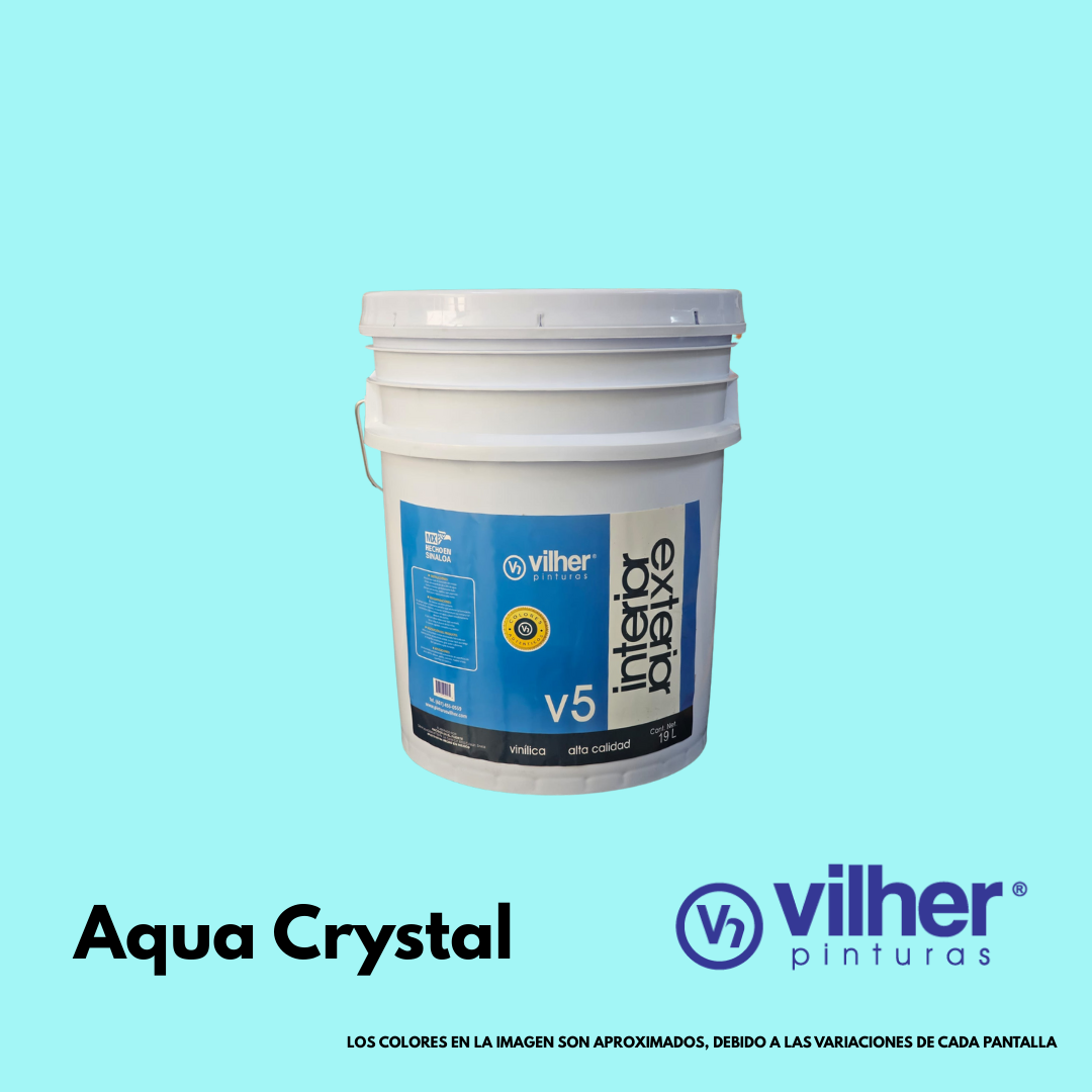 Pintura Vilher V5 Vinílica Acrílica 19 Litros 5 Años Interior y Exterior