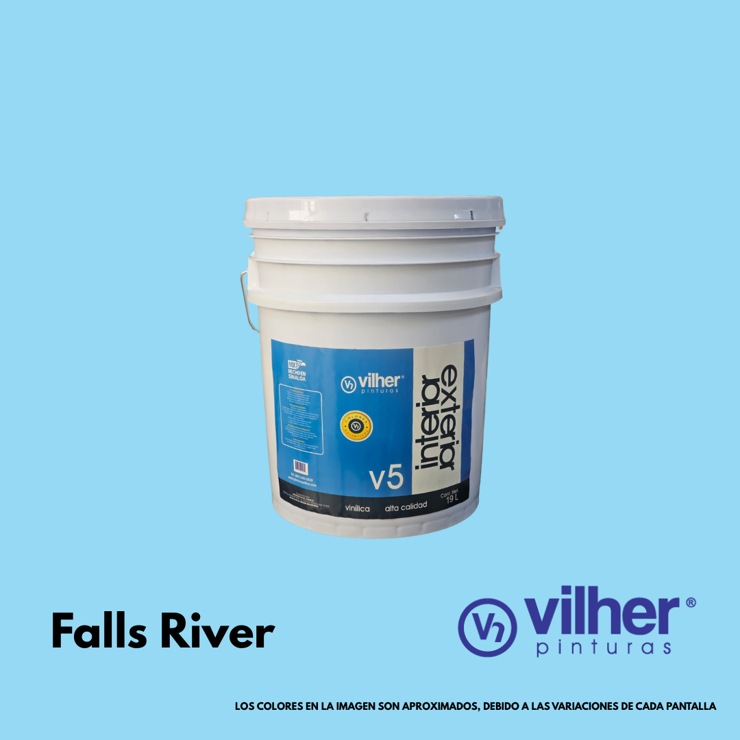 Pintura Vilher V5 Vinílica Acrílica 19 Litros 5 Años Interior y Exterior