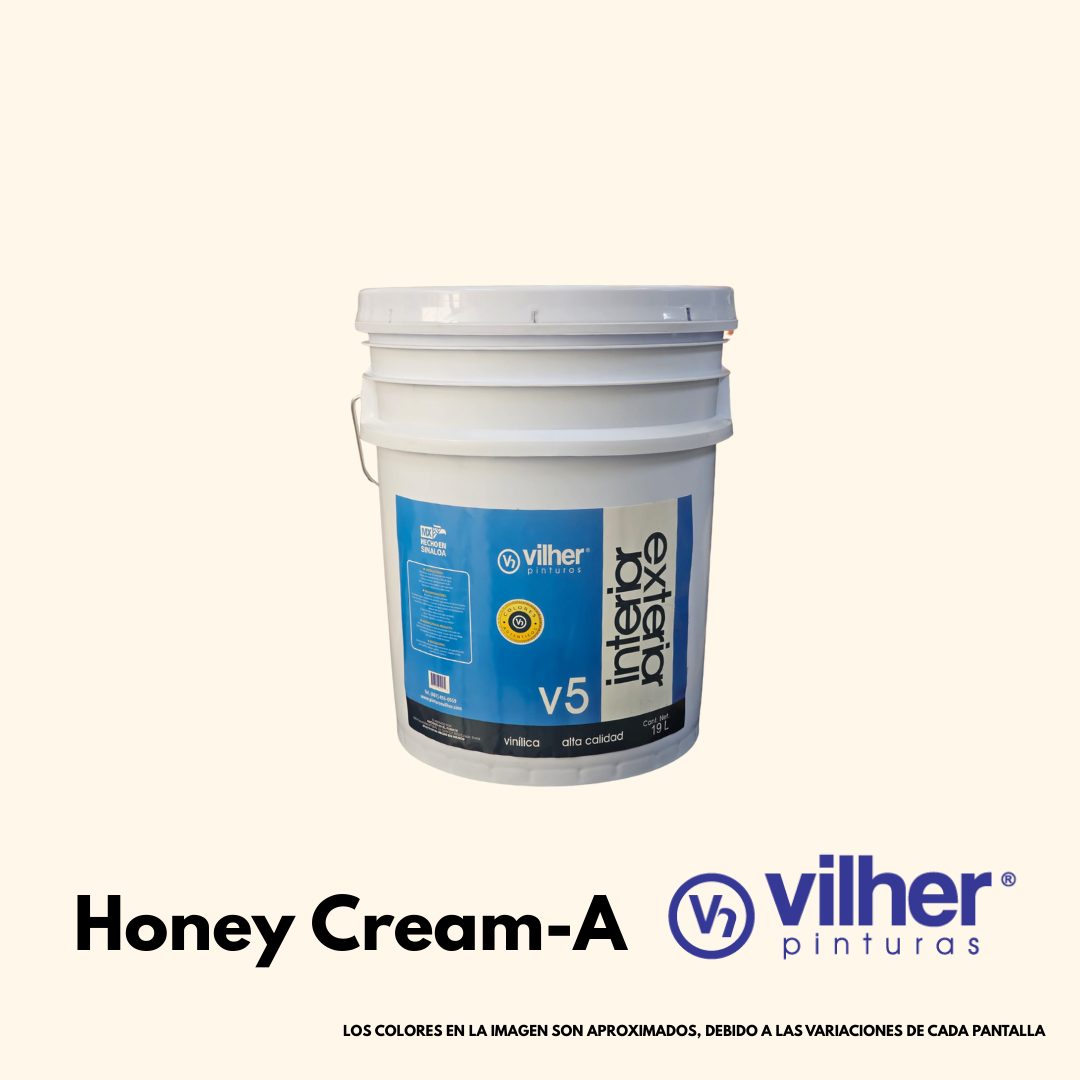 Pintura Vilher V5 Vinílica Acrílica 19 Litros 5 Años Interior y Exterior