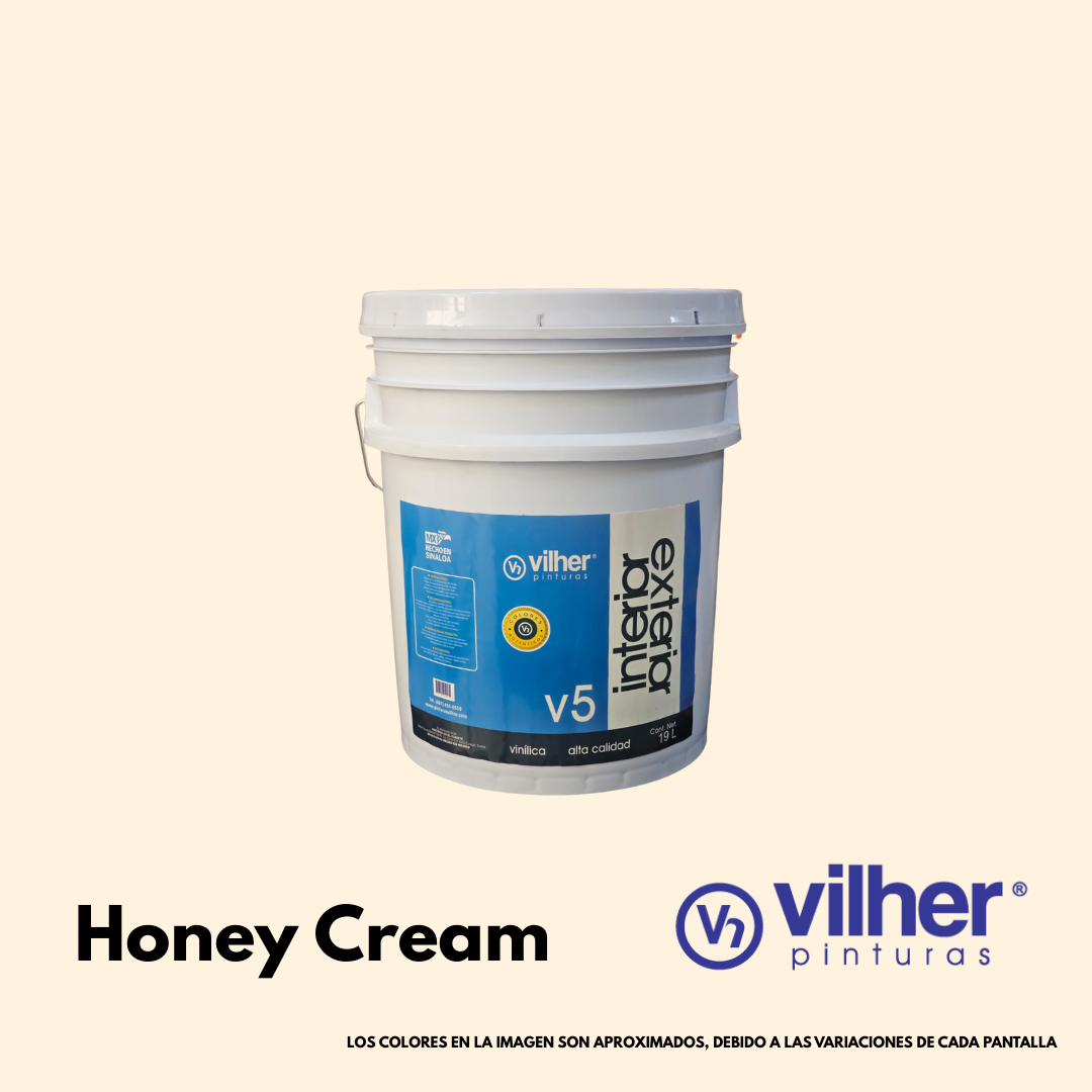 Pintura Vilher V5 Vinílica Acrílica 19 Litros 5 Años Interior y Exterior