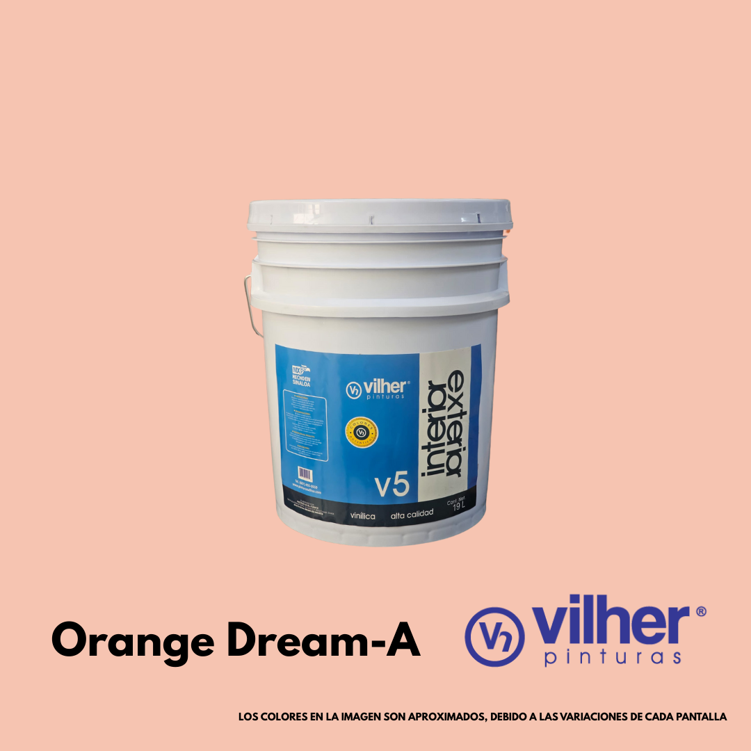 Pintura Vilher V5 Vinílica Acrílica 19 Litros 5 Años Interior y Exterior