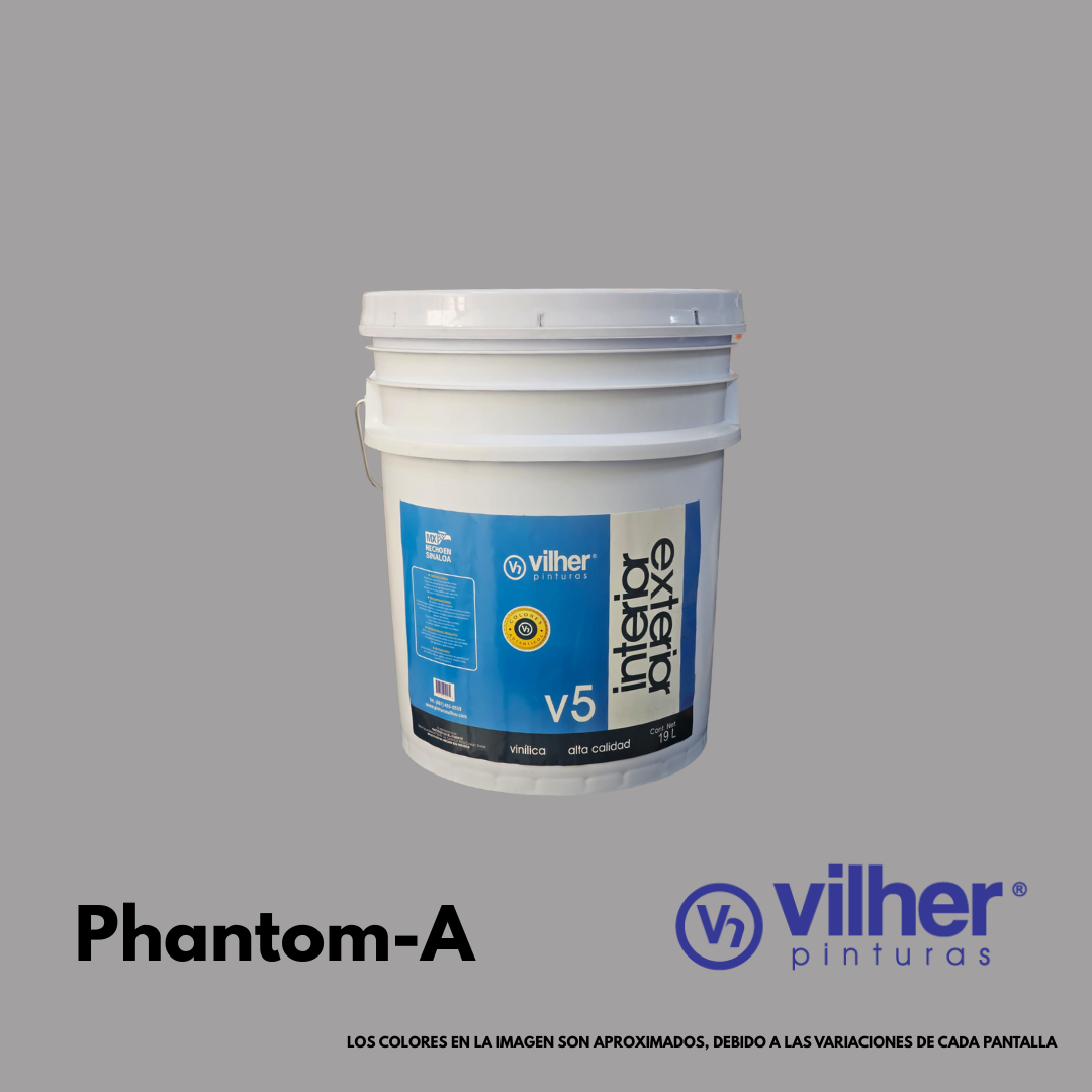 Pintura Vilher V5 Vinílica Acrílica 19 Litros 5 Años Interior y Exterior