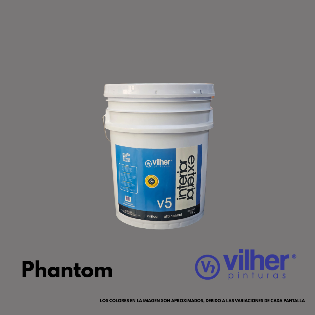 Pintura Vilher V5 Vinílica Acrílica 19 Litros 5 Años Interior y Exterior