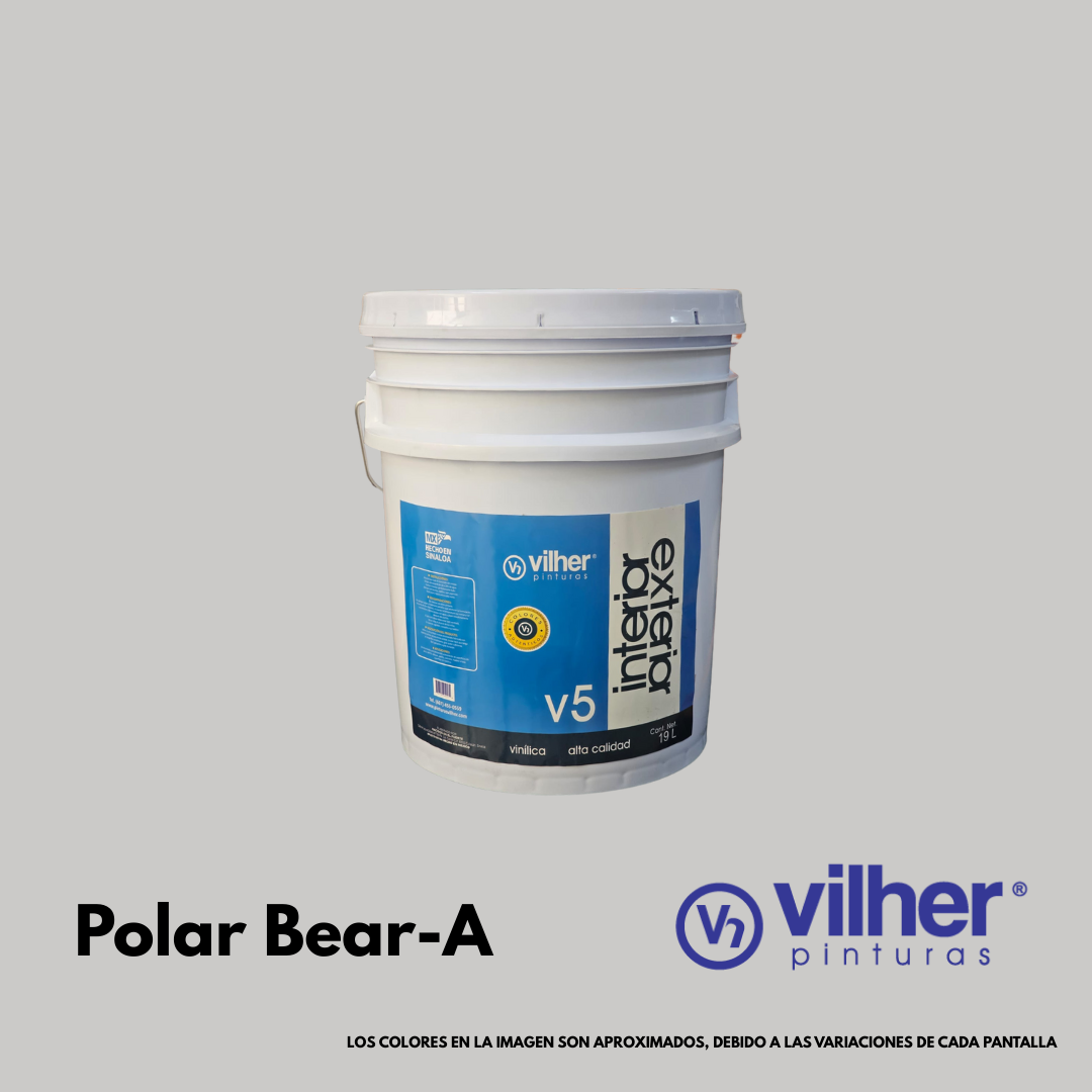 Pintura Vilher V5 Vinílica Acrílica 19 Litros 5 Años Interior y Exterior