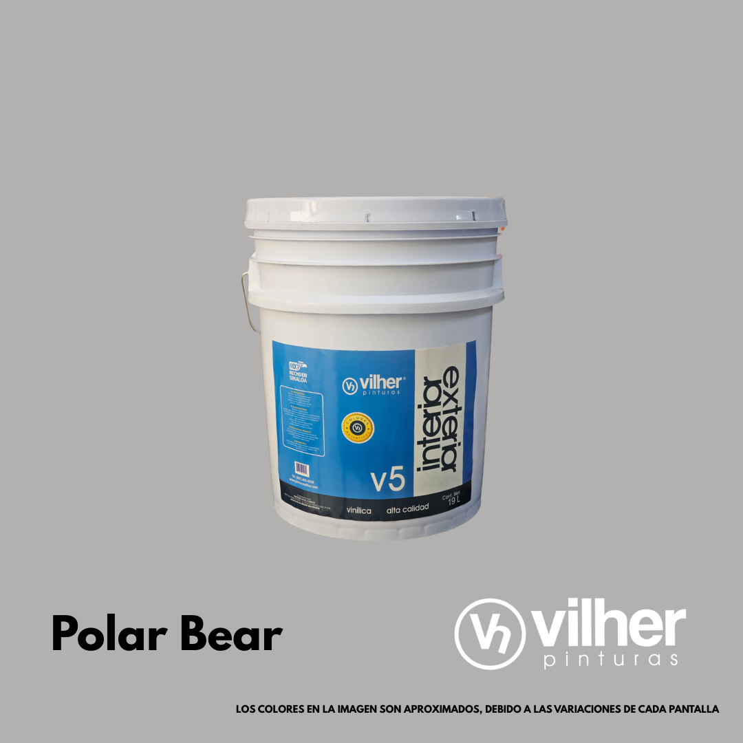 Pintura Vilher V5 Vinílica Acrílica 19 Litros 5 Años Interior y Exterior