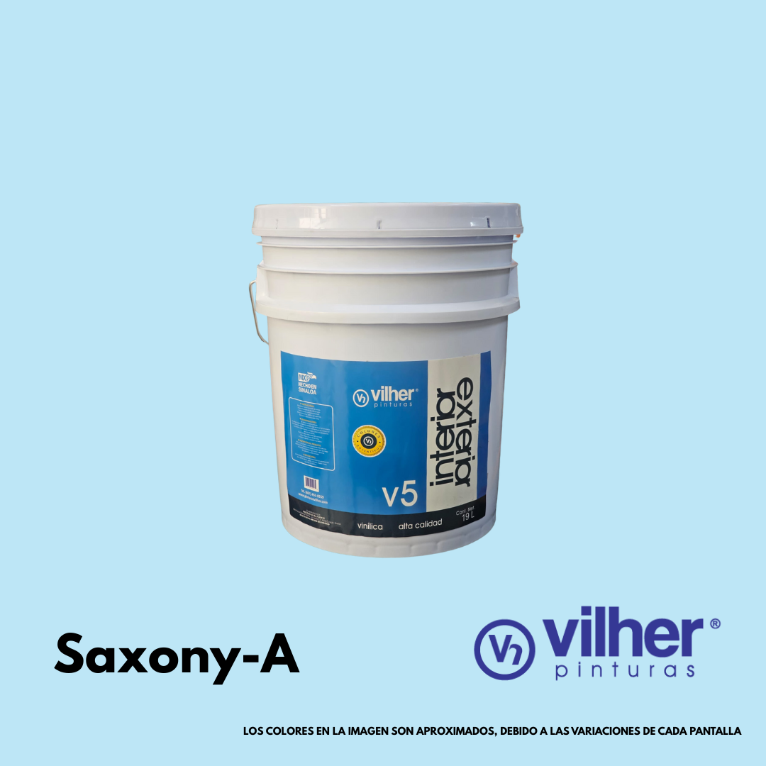 Pintura Vilher V5 Vinílica Acrílica 19 Litros 5 Años Interior y Exterior