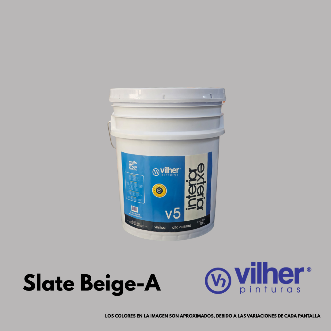 Pintura Vilher V5 Vinílica Acrílica 19 Litros 5 Años Interior y Exterior