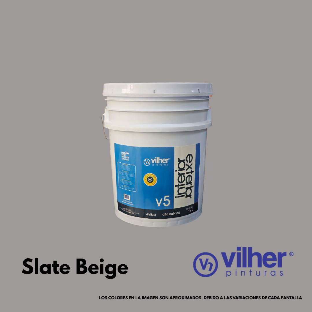 Pintura Vilher V5 Vinílica Acrílica 19 Litros 5 Años Interior y Exterior