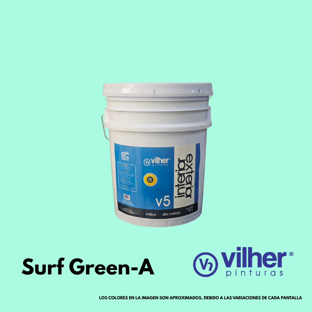 Pintura Vilher V5 Vinílica Acrílica 19 Litros 5 Años Interior y Exterior