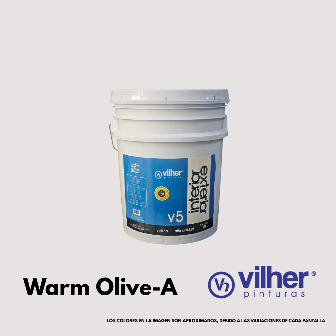 Pintura Vilher V5 Vinílica Acrílica 19 Litros 5 Años Interior y Exterior