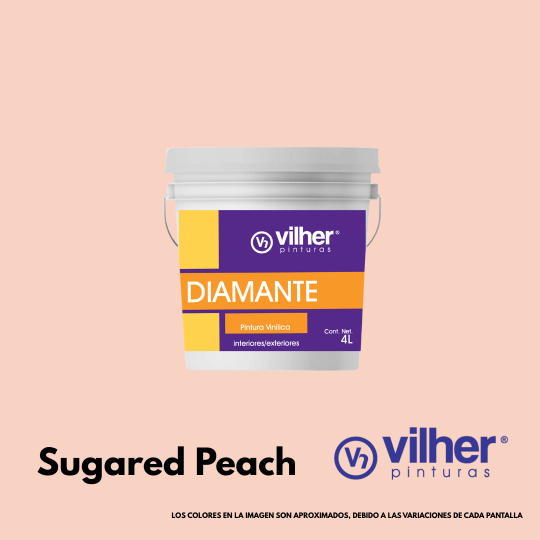 Pintura Vilher Vinílica Acrílica Diamante 4 Litros 3 Años Interior y Exterior