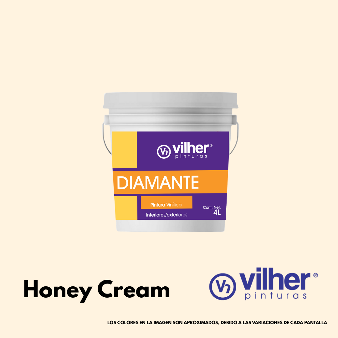 Pintura Vilher Vinílica Acrílica Diamante 4 Litros 3 Años Interior y Exterior