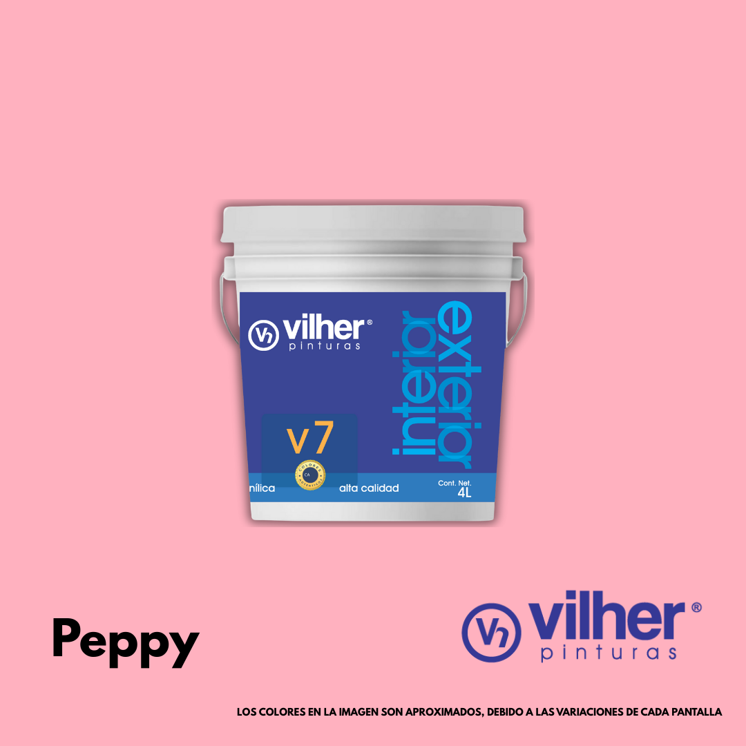 Pintura Vilher V7 Vinílica Acrílica 4 Litros 7 Años Interior y Exterior