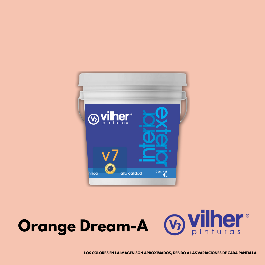 Pintura Vilher V7 Vinílica Acrílica 4 Litros 7 Años Interior y Exterior