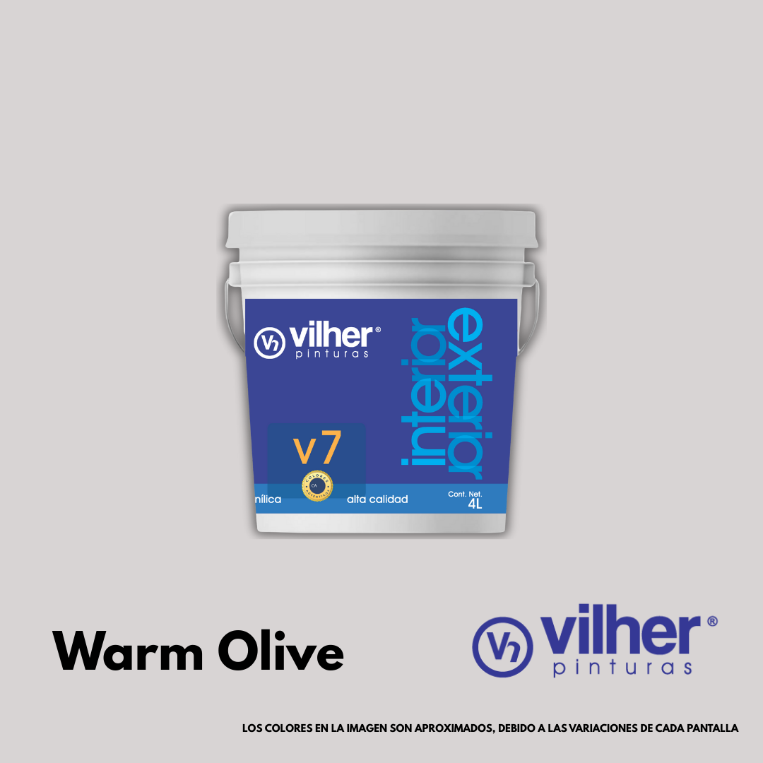 Pintura Vilher V7 Vinílica Acrílica 4 Litros 7 Años Interior y Exterior