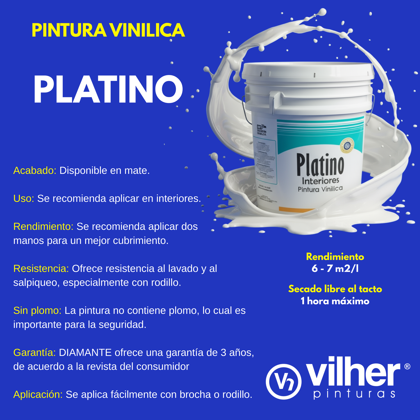 Pintura Vilher Vinílica Acrílica Platino 19 Litros Ideal para interiores