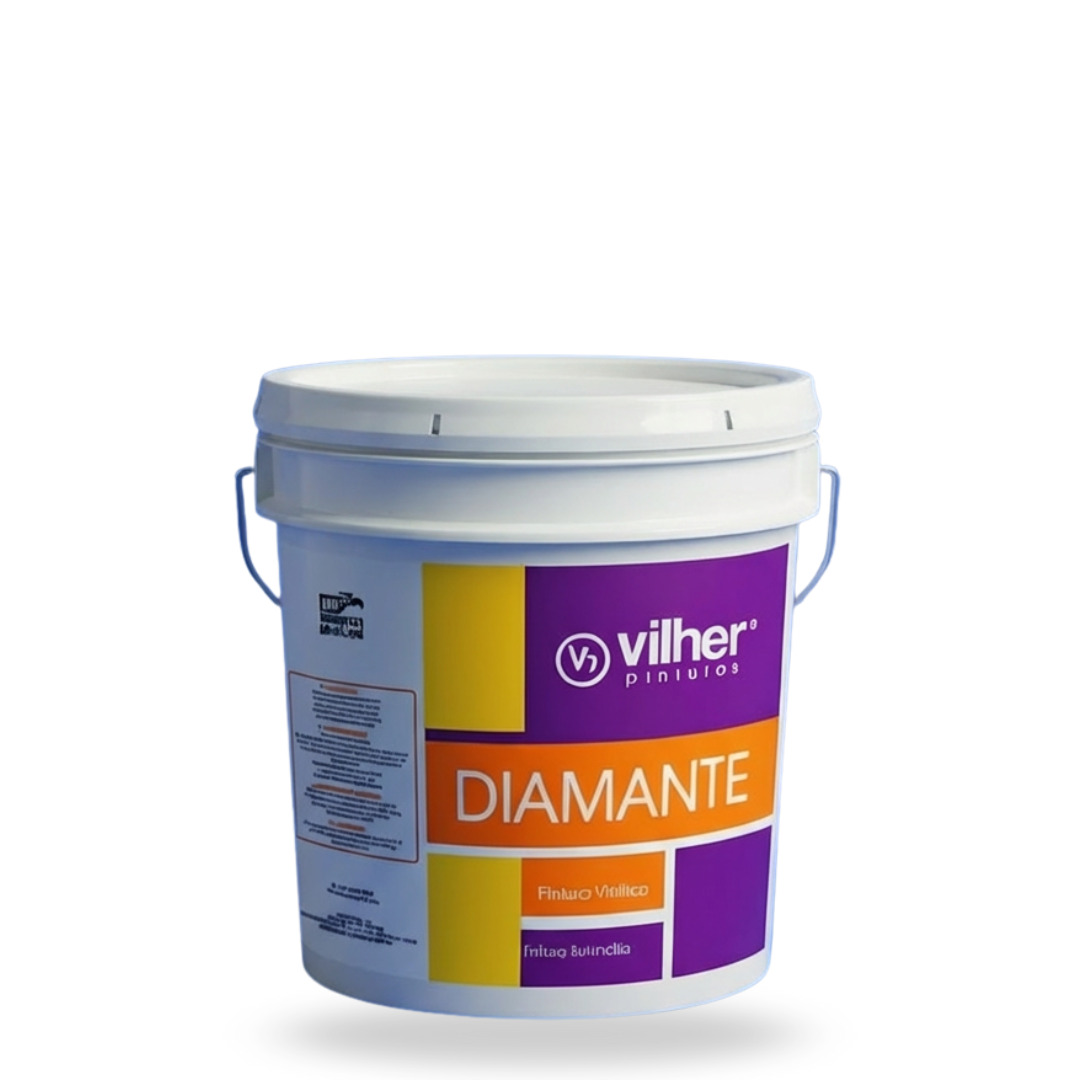 Pintura Vilher Vinílica Acrílica Diamante 4 Litros 3 Años Interior y Exterior