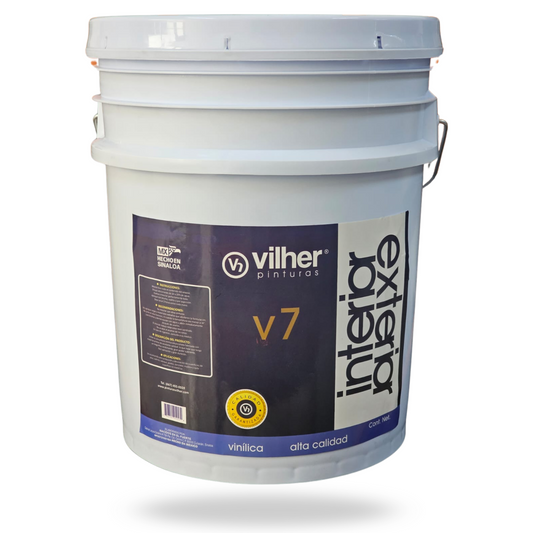 Pintura Vilher V7 Vinílica Acrílica 19 Litros 7 Años Interior y Exterior